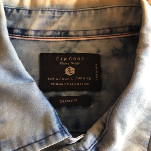 Mens bleached button down - Picture 6 of 8